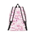 thumbnail image 2 of Naloa Breast Cancer Ribbons Awareness Canvas Backpack for Men Women Rucksack Casual Travel Daypack College Tote Satchel Bookbag for Teens-Medium, 2 of 7