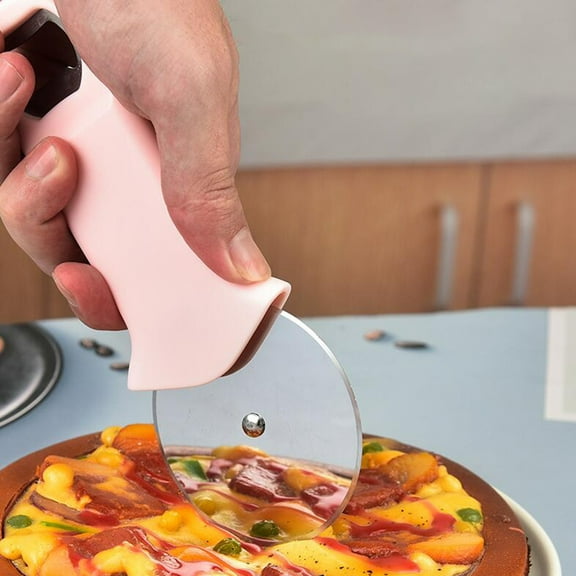 Travelwant Premium Pizza Cutter - Stainless Steel Pizza Cutter Wheel - Easy to Cut and Clean - Super Sharp Pizza Slicer - Dishwasher Safe - Handles Large and Small Pizza
