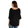thumbnail image 3 of 24seven Comfort Apparel Bell Sleeve Loose Fit Maternity Tunic Top, 3 of 3