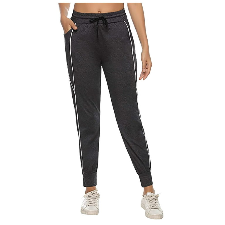 Women's Elastic Waist Casual Sports Joggings Drawstring Pants With Side  Pockets