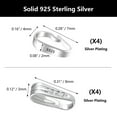 thumbnail image 3 of Lancharmed Silver Bracelet Silver Plated Connection Clasp Glossy Open End Melon Clasp 8Pcs Necklace Jewellery Clasp Necklace Extenders for Women Friend Gifts for Women, 3 of 8