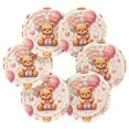thumbnail image 2 of Mother's Day Balloons Teddy Bears 6 Pcs Drink Coasters with Holder Absorbent Coasters Woven Coasters for Drinks Table Desk Protection Home Decor, 2 of 7
