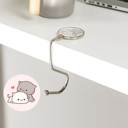 

2pcs Movable Desk Side Hook Adjustable Hard Iron Hook for Home School Office