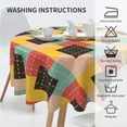 thumbnail image 6 of XMXT Waterproof Round Table Cloth, Vintage Prismatic Prints Tablecloth Polyester Table Cover for Home Kitchen Dining Party Room Decor, 60 inches, 6 of 8