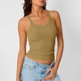thumbnail image 4 of Up to 50% off Horkkom Camisole Tops for Women Plus Size (S-5XL) Summer Casual Spaghetti Strap Tank Top Sexy Slim Sleeveless Tops Brown XL, 4 of 7