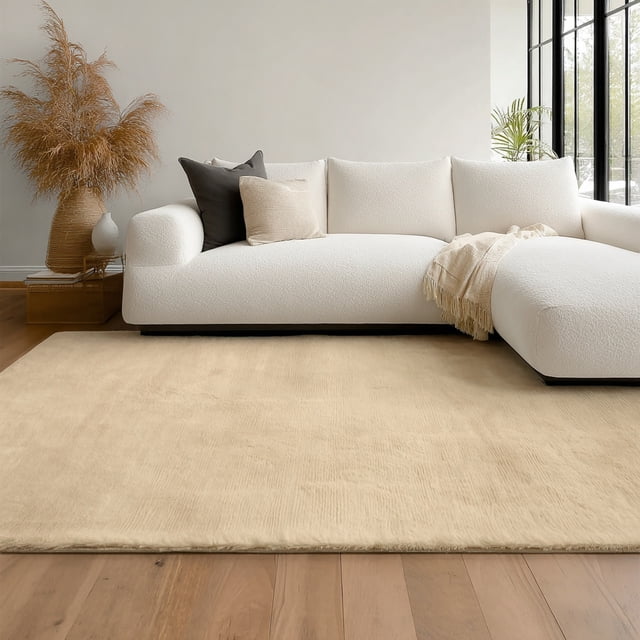 ECARPET Argo Machine Washable Shag Area Rug, Non-Slip Plush Carpet for Living Room & Bedroom