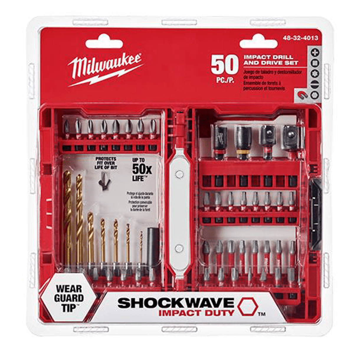 Milwaukee Shockwave Impact Duty Driver Bit Set, 45 Pieces, Heavy