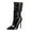 Black, variant on Women's Fashion Boots - Elegant High Heel Design, Side Zipper Closure, Dressy Booties for Casual and Formal Wear