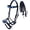 Black/Beaded, variant on Horse Western Leather Beaded Bitless Sidepull Bridle Reins 77RS18MG-F
