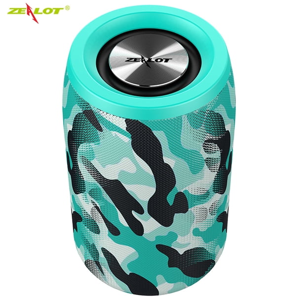 ZEALOT S32 Cyan Camouflage TWS Bluetooth Portable Speaker Outdoor ...