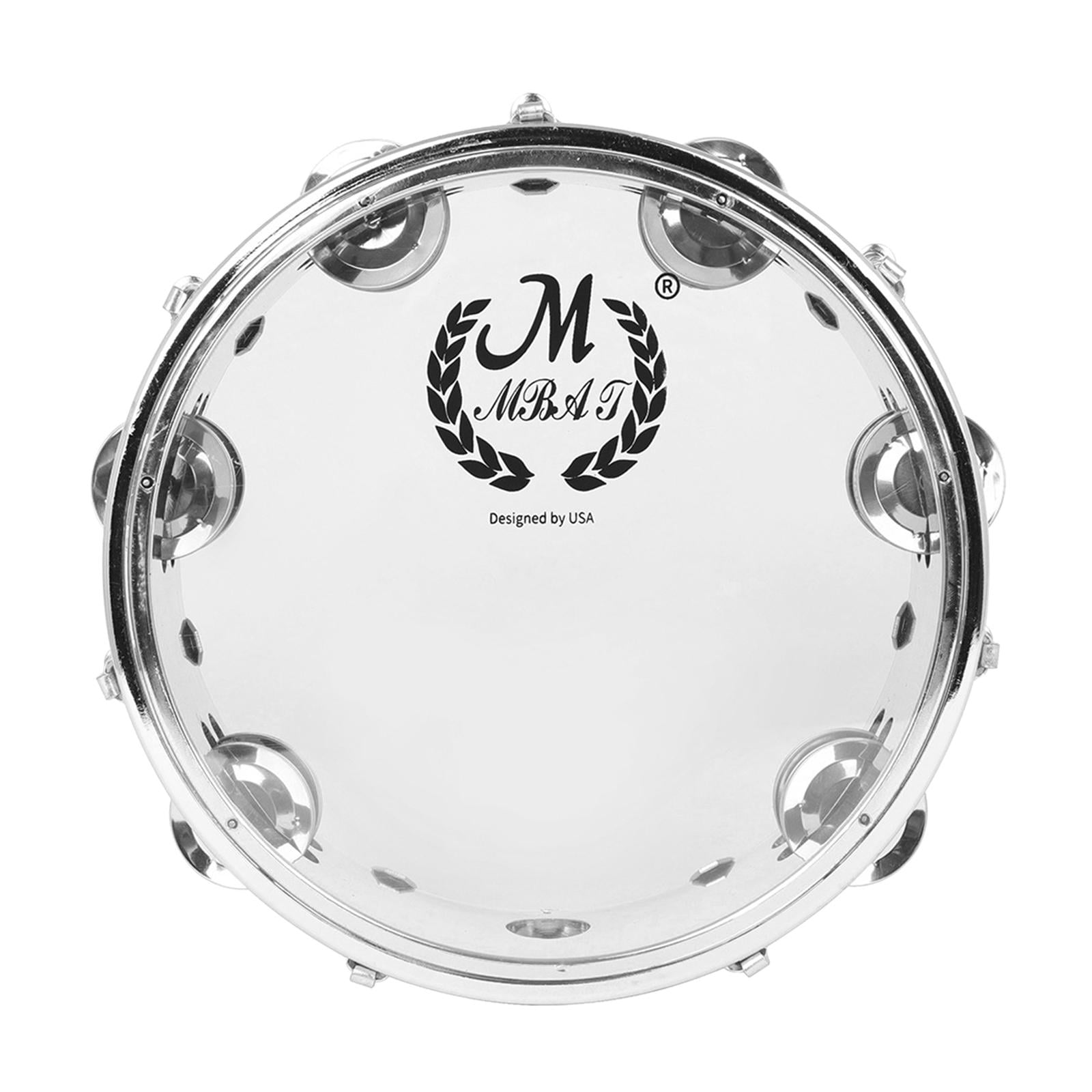 LeeQinersw Percussion Tambourine Capoeira Blowing Jingles Tamborine for 3+ Years Old Party 8inch Clear
