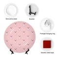 thumbnail image 4 of Bingfone Pig Polka Dot Print Bone China Dinner Decorative Plates,Handmade Ceramic Dinner Plate with Stand for Home Club-8in, 4 of 6