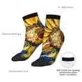 thumbnail image 4 of Goofa vintage Starry Sunflower Pattern Non Slip Socks with Grips for Elderly, Crew Socks Yoga Hospital Socks Cushioned Sole Gripper Socks for Men Women, 4 of 5