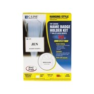 C-Line Specialty Name Badge Holder Kits, 4 x 3, White, 50/Box - Walmart.com
