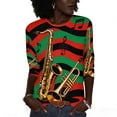 thumbnail image 3 of Craaazy Black History Month Clothing for Women Crewneck 3/4 Sleeve Summer Cozy Shirts Gifts, 3 of 9
