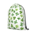 thumbnail image 2 of XMXT Waterproof Gym Bag, Lucky Grass Pattern Drawstring Backpack for Men, s Green, 2 of 8
