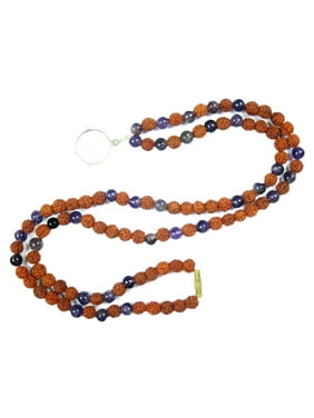 Mogul Meditation Ajna Chakra Lapis Lazuli Necklace Mental Clarity Energy Beads Yoga Jewelry With Pendent