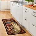 thumbnail image 3 of Kitchen Rugs 18x30 inch Vintage Wine Barrel Grape Floor Mats Comfort Non Slip Anti Fatigue Standing Mats Area Rugs Entrance Hallway Bathroom Welcome Doormats Home Decor Carpet Indoor, 3 of 5