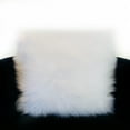 thumbnail image 3 of Plutus Off White Faux Fur Luxury Throw Pillow-Size:26" x 26", 3 of 3