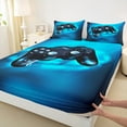 thumbnail image 3 of Erosebridal Gamer Bedding Set Full Size For Boys Kids Bed Sheet Set Gaming Video Game Sheets Set Lightweight Breathable Men Teens Game Room Decor Sheet, 1 Fitted Sheet + 1 Flat Sheet + 2 Pillow Cases, 3 of 6