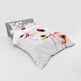 thumbnail image 2 of Ambesonne Floral Bedding Set 4 Pcs, Poppy Vintage Blossom, Queen, Pink Red, 2 of 2