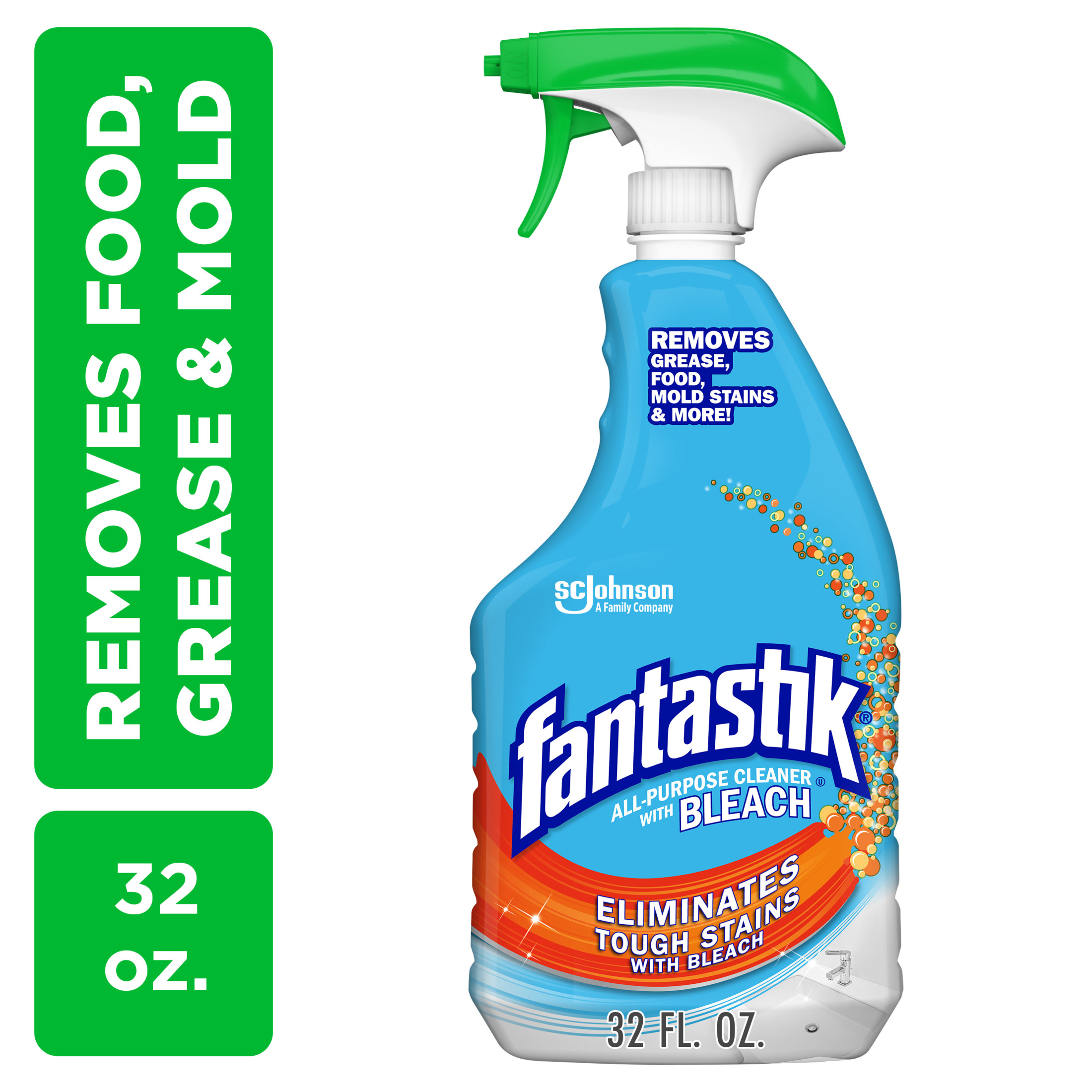 Fantastik All-Purpose Cleaner with Bleach, 32 Ounce Trigger Bottle