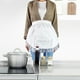 thumbnail image 5 of Delantal de cocina blanco, delantal de algodón blanco para mujer, delantal de mucama para mujer, funcionamiento suave, 5 of 9