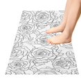 thumbnail image 5 of Haosy Lines Roses Bathroom Rugs Non Slip Absorbent Soft Plush Quick Dry Bath Mat, 39"x20", 5 of 8