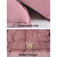 thumbnail image 6 of Povozer Girls' Long Winter Coats Warm Parka Lined Puffer Jacket Thicken Fleece Hooded Coat with Collar for Girls(Watermelon Red,9-10 Years), 6 of 6