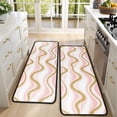 thumbnail image 4 of Kitchen Rugs Sets Of 2,Pink Gold Wave Marble Pattern Anti Fatigue Kitchen Mat Rugs Non Slip Washable,Decorative Kitchen Floor Mats for Kitchen,Sink,Laundry,17"x47"+17"x47", 4 of 5