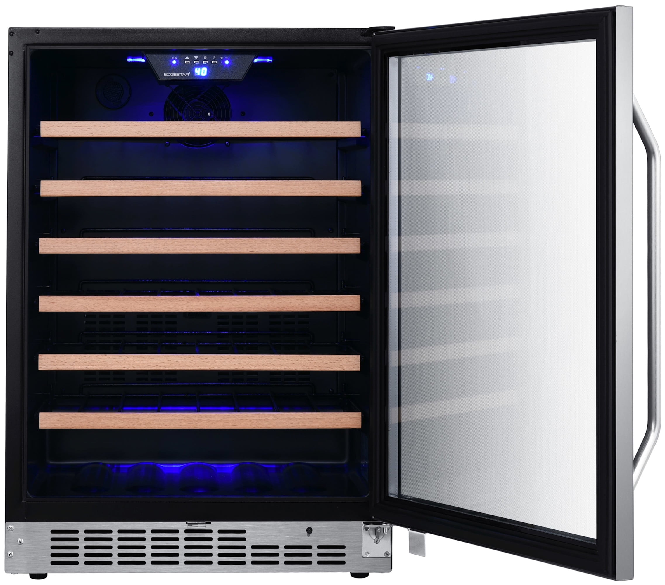 Edgestar Cwr532sz 24" Wide 53 Bottle Built-In Single Zone Wine Cooler - Stainless Steel