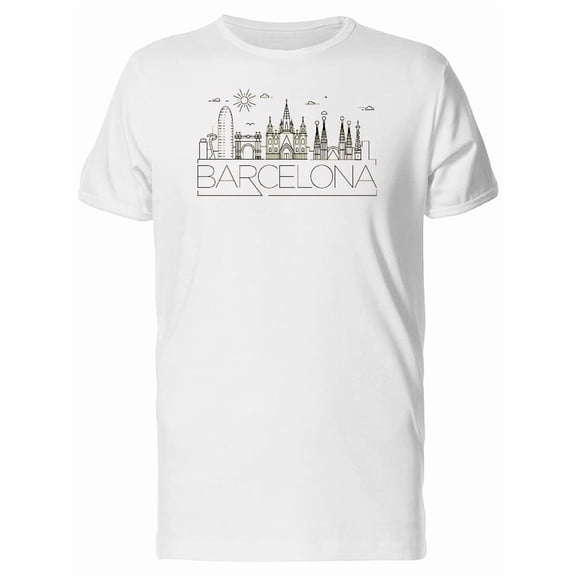 Barcelona Geometric Doodles Tee Men's -Image by Shutterstock