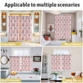 thumbnail image 5 of Vintage Flower Pattern Kitchen Curtains Window Panels, Spring Floral Leaves Plants Pink Insulated Window Treatment Curtain, Grommet Curtains for Bedroom/Living Room/Bathroom, 2 Piece 42"Wx45"L, 5 of 8