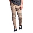 thumbnail image 3 of Victorious Men's Scrunch Stacked Biker Twill Jogger Pants JG882 - Khaki - Small, 3 of 6