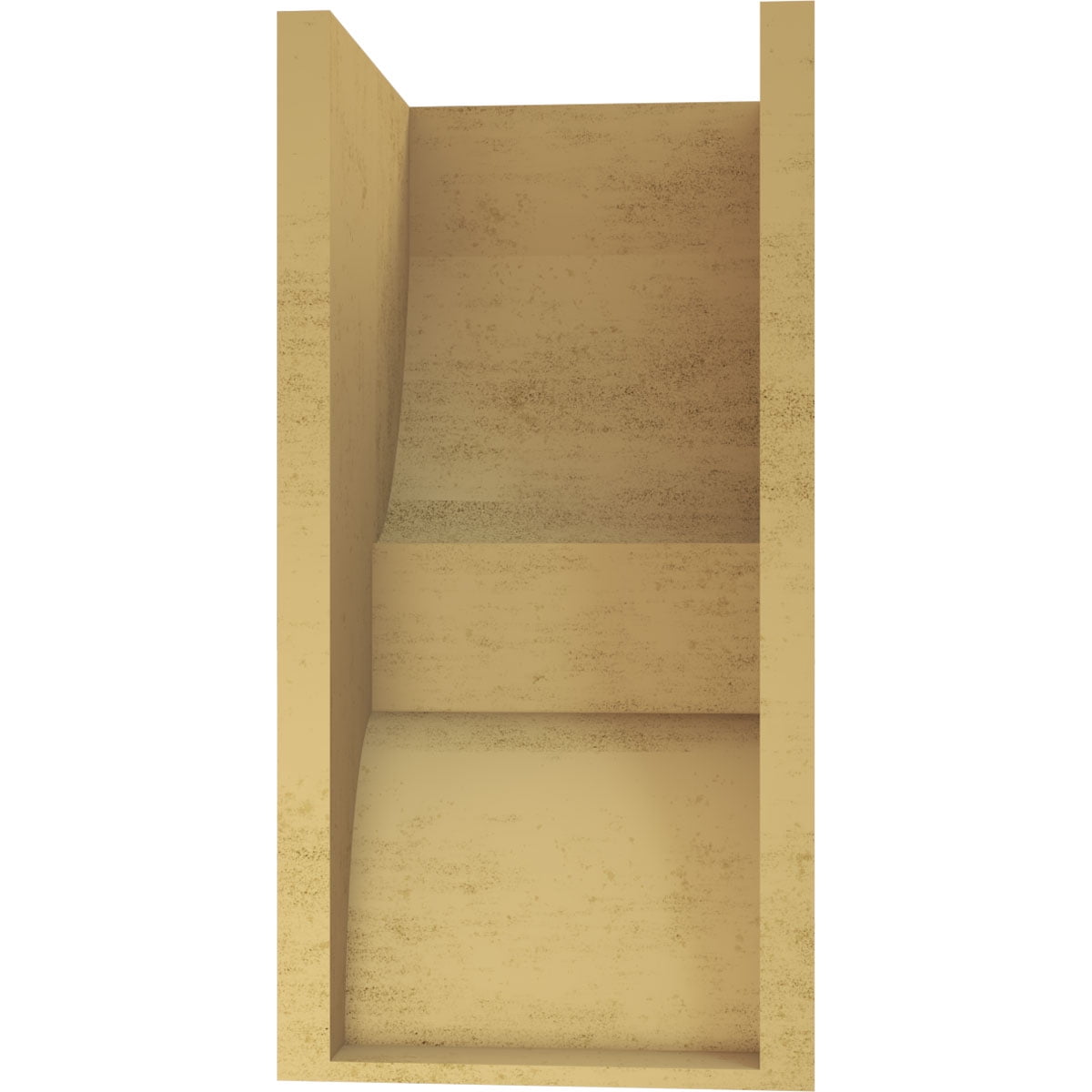 10"W x 10"D x 20"H Wide Ridgewood Rough Cedar Woodgrain TimberThane Corbel, Primed Tan