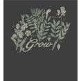 thumbnail image 2 of Grow Inspirational Vintage Botanicals Adult Charcoal Crew Neck Short Sleeve Tee-Medium, 2 of 4