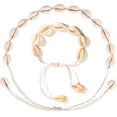 thumbnail image 1 of 2 Pcs Shell Necklace Bracelet, Shell Bracelet Shell Necklace Choker Shell Bracelet Shell Clavicle Necklace Natural Shell Choker For Women, 1 of 5