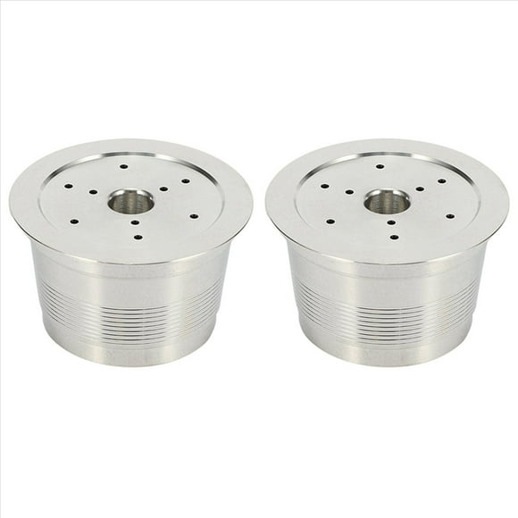 2X Compatible para Caffitaly Cafetera Cápsula Reutilizable Recargable de Acero Inoxidable