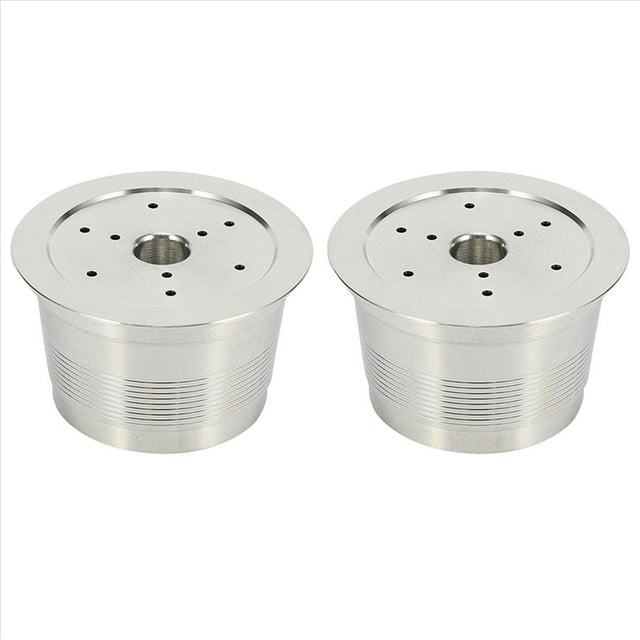 2X Compatible para Caffitaly Cafetera Cápsula Reutilizable Recargable de Acero Inoxidable