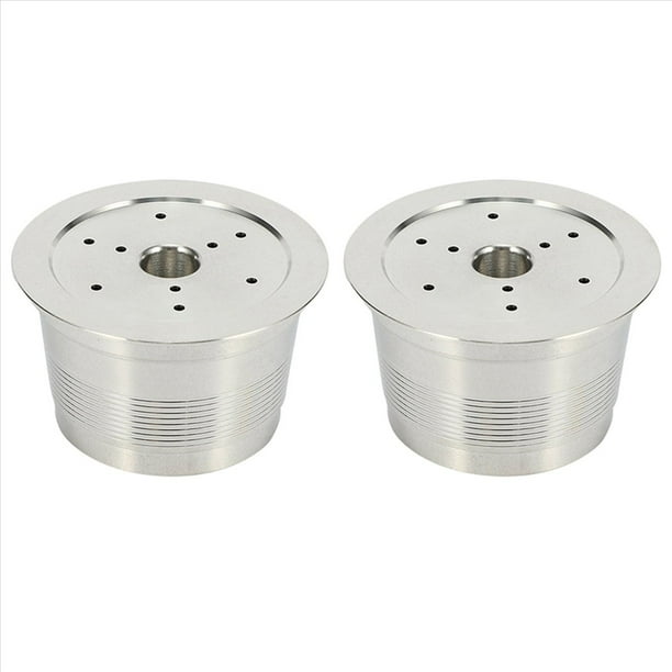 2X Compatible para Caffitaly Cafetera Cápsula Reutilizable Recargable de Acero Inoxidable