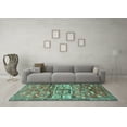 thumbnail image 3 of Ahgly Company Indoor Rectangle Animal Turquoise Blue Traditional Area Rugs, 2' x 4', 3 of 4