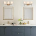 thumbnail image 5 of LNC Transitional 3-Light Gold Vanity Light with Fabrics, 23-Inch Bathroom Wall Fixture, 5 of 17