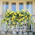 thumbnail image 2 of SHAR Outdoor/Indoor Artificial Rattan Petunia (Yellow), 2 of 3