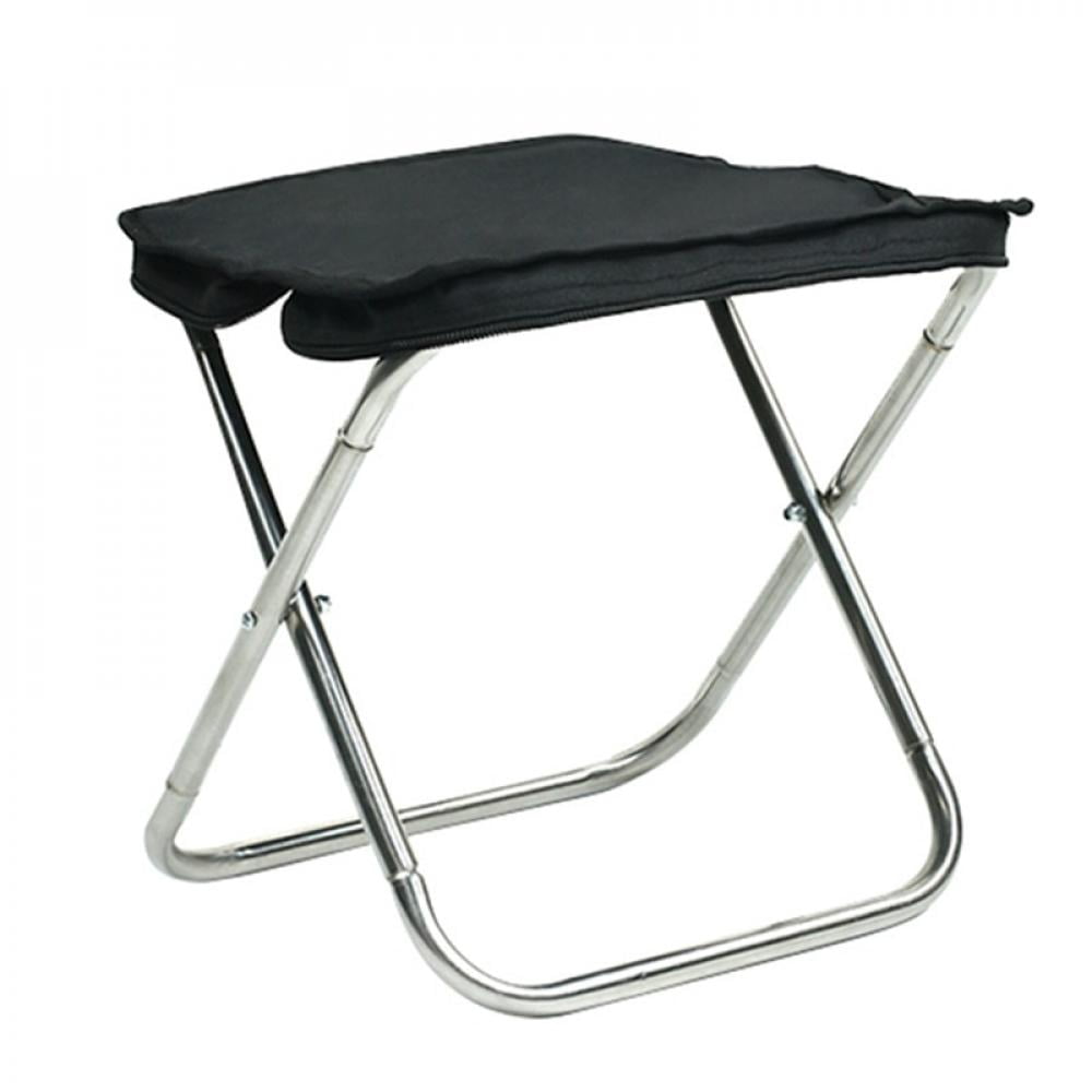 Black New Portable Adjustable Telescopic Chair Stool Camping Fishing Outdoor