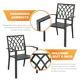 thumbnail image 4 of Nuu Garden Patio Outdoor Dining Chairs Set of 4, Portable Patio Dining Chairs, Stackable Patio Chairs Metal Chairs for Backyard Lawn Deck Poolside Porch Bistro, Black, 4 of 10