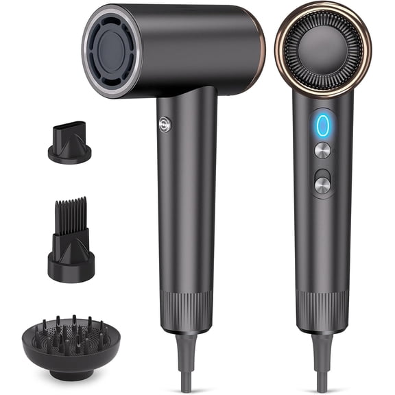 StyleVibe High-Speed Ionic Hair Dryer with Diffuser, Nozzle and Comb, Fast Drying Blow Dryer with Frizz Control for All Hair Types