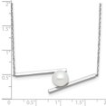 thumbnail image 4 of Auriga 925 Sterling Silver Rhodium-plated 8-9 mm Freshwater Cultured Pearl w/1.5in ext. Necklace for Women 17.5", 4 of 6