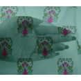 thumbnail image 4 of oneOone Viscose Chiffon Dusty Teal Green Fabric Leaves & Floral Block Craft Projects Decor Fabric Printed By The Yard 42 Inches Wide, 4 of 4