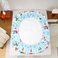 thumbnail image 5 of Feelyou Funny Winter Snowman Twin Sheet Sets for Kids, Christmas Snowflake Twin Fitted Sheet, Happy New Year Flat Sheet, Luxury Bedroom Decor, 3-Piece, 5 of 7
