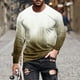 thumbnail image 1 of Blusas y camisas de manga larga con cuello redondo para hombre, blusa informal con estampado de cuello redondo y manga larga para hombre, 1 of 5